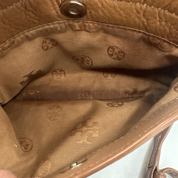 Tory Burch Marion Women's Leather Crossbody Bag Cognac Brown‎ - Picture 9 of 15